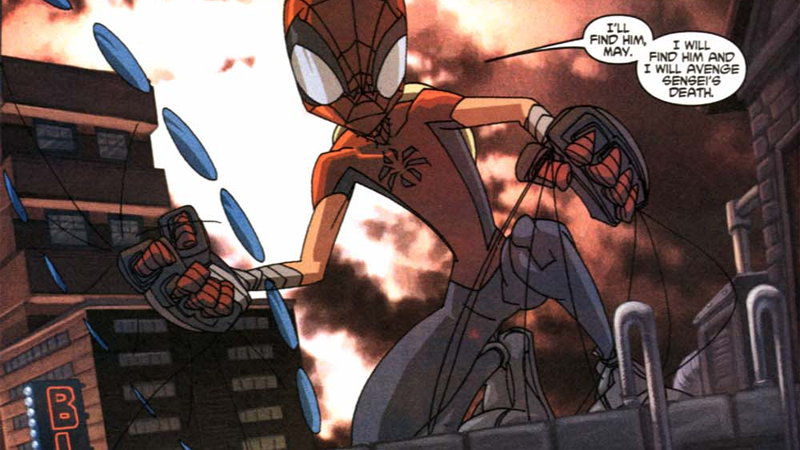 Peter Parker is on a quest for vengeance when he’s introduced into Marvel’s Mangaverse.